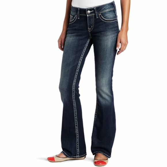 Silver Dark Wash Toni Jeans Low Rise Flare Bootcut Y2K 90s Boho Western Tall